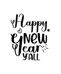 Fototapeta premium Happy New Year 2025 SVG PNG Groovy Disco Ball Retro New Year Svg Bundle New Years Eve Svg New Year's Shirt Svg Cut File & Retro Sublimation