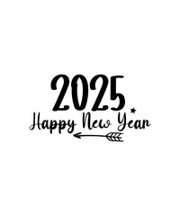 Happy New Year 2025 SVG PNG Groovy Disco Ball Retro New Year Svg Bundle New Years Eve Svg New Year's Shirt Svg Cut File & Retro Sublimation