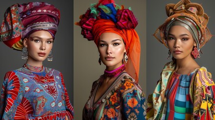 Fototapeta premium Cultural fashion styles from around the world 