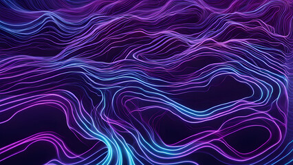 Obraz premium Abstract Waves of Colorful Light in Digital Space