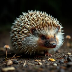 hedgehog on the ground