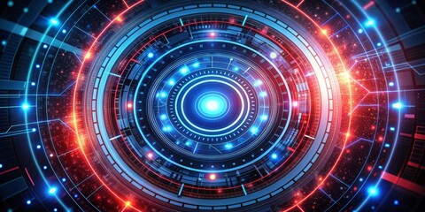 Fototapeta premium Cyberpunk Digital Interface, sci-fi , futuristic , technology , digital art