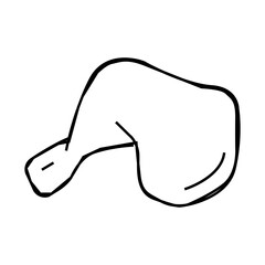 quarter back line icon vector. quarter back sign. isolated contour symbol black illustration