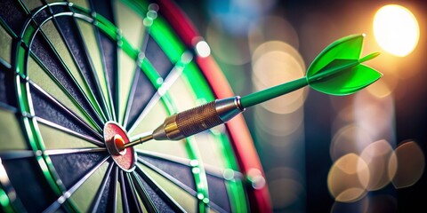 Green Dart Bullseye - A Close-up Perspective, dartboard, bullseye, green, target , darts , bullseye