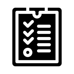 checklist glyph icon