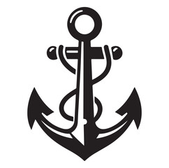 Anchors ship icon silhouettes vector. 