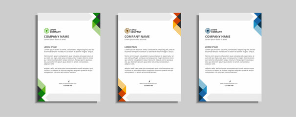 modern corporate letterhead template design