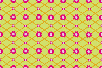 seamless pattern with pink flower