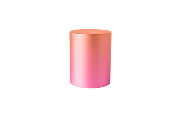 Pink orange gradient cylindrical stage podium isolated transparent png