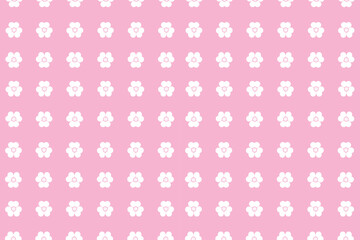 Pink back ground seamless pattern with white flower 