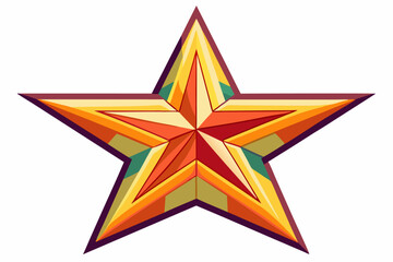 Obraz premium Colorful Geometric Star with Multiple Stripes and Hues