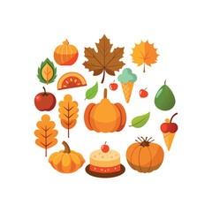 Autumn Thanksgiving Vector design illustration template