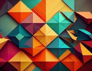 Obraz premium Colorful geometric shapes on a textured background