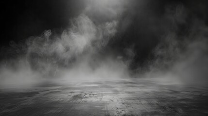 Ethereal Mist in a Dark Room: Abstract Atmosphere. for product demonstration. mockup