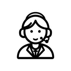 Customer service woman avatar icon