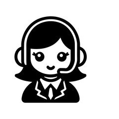 Customer service woman avatar icon