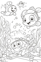 Obraz premium Sea Animal Coloring Page