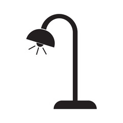 study lamp stand flat icon vector