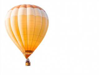 Fototapeta premium Colorful Hot Air Balloon Flying High in a Clear Sky on Isolated White Background