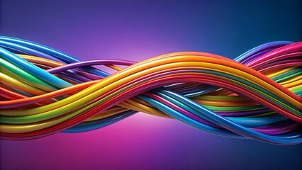 Abstract Intertwined Lines Representing the Flow of Ideas  Generative AI