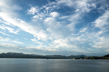 clouds over the lake