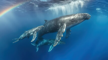 humback whale under the water 