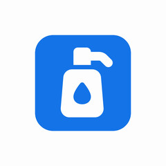 liquid soap bottle foam icon