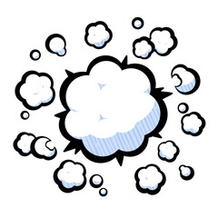 爆発の煙のエフェクト_アメコミ風