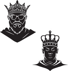 Royal Crown Vector Silhouette 