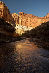 Shallow Waters of Sulphur creek Flow Toward Canyon