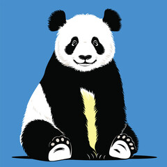 Naklejka premium Vectorize Panda in Hunting Mood.