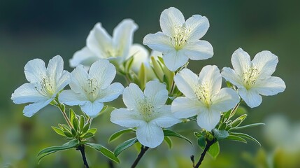 Fototapeta premium Delicate White Flowers in Bloom