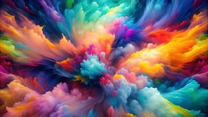 A Kaleidoscope of Color: Exploring Abstract Generative Art with Dynamic Hues  AI Generated