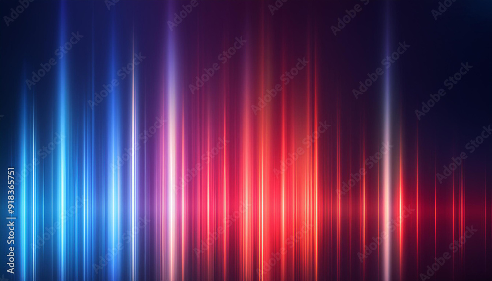 Aufkleber abstract gradient light beams reflecting on a dark surface with vibrant blue lines, futuristic neon 