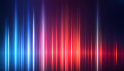 Abstract Gradient Light Beams Reflecting on a Dark Surface with Vibrant Blue Lines, Futuristic Neon Spectrum Illumination Effect.  Digital Art Composition. Patriotic Background