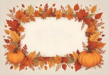 Watercolor Thanksgiving design with space for text	