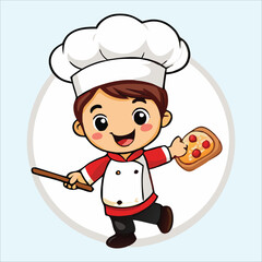 Cute little chef vector