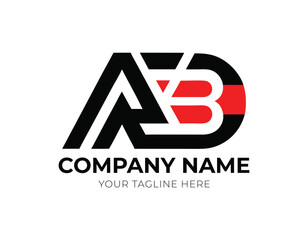 AB Logo Design Vector typography and Creative Letter Logo Concept 