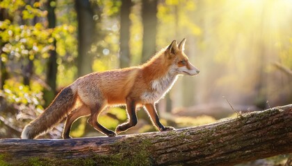 Obraz premium red fox in the woods