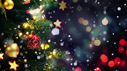 Merry Christmas and Happy New Year background
