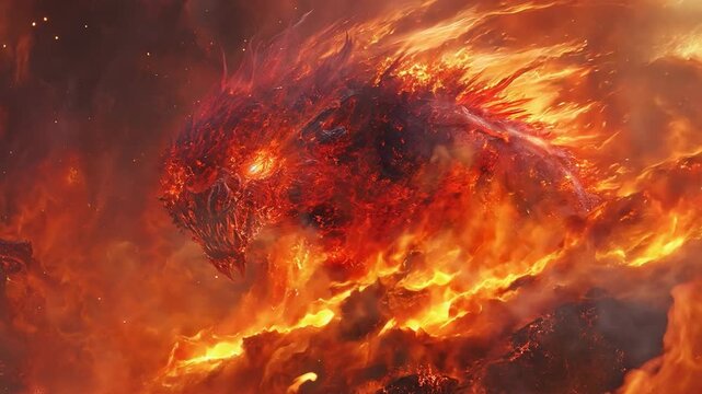 flaming beast