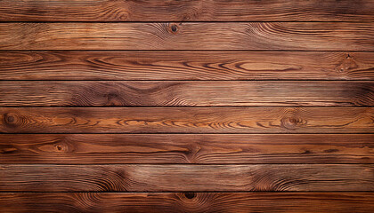 Naklejka premium Close-Up of Richly Grained Polished Wooden Planks in Warm Earth Tones, Natural Patterns and Textures in a Rustic, Natural Finish for Flooring, Paneling, or Interior Design Background
