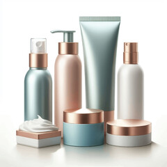 cosmetic packaging plastic containers vector 