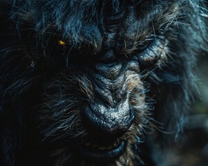 Portrait of werewolf. Scary monster creature from hell