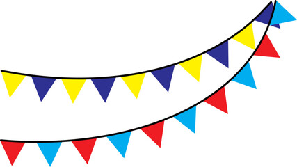 set of flags, party flag vector