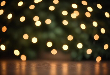 blurred christmas lights with warm golden bokeh effect, christmas lights, tree christmas light