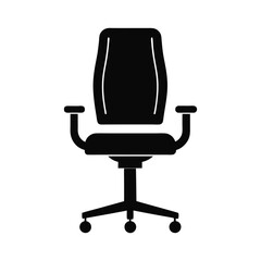 Office Chair Silhouette vector illustration.