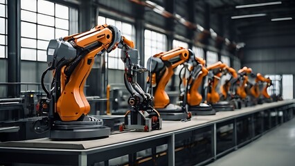 Fototapeta premium Robotic arm in the industry