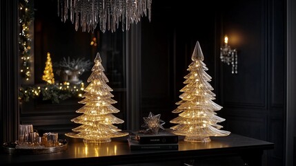 スタイリッシュなクリスマスデコレーションインテリア