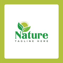 natural logo green colour background